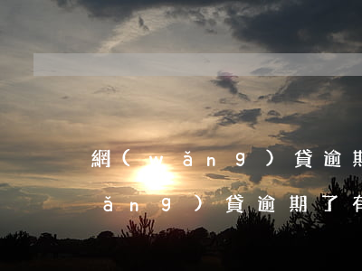 網(wǎng)貸逾期了有什么情況(網(wǎng)貸逾期了有什么情況可以協(xié)商)