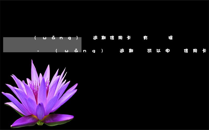 網(wǎng)貸逾期信用卡還有機會提額嗎-網(wǎng)貸逾期還可以申請信用卡嗎