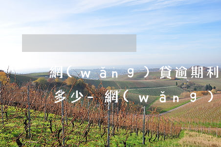 網(wǎng)貸逾期利息金額不超過本金多少-網(wǎng)貸逾期利息金額不超過本金多少錢