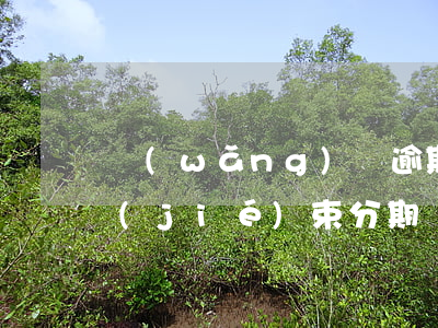 網(wǎng)貸逾期多久會(huì)結(jié)束分期(網(wǎng)貸逾期幾個(gè)小時(shí))