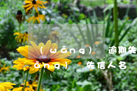 網(wǎng)貸逾期失信名單查詢(網(wǎng)貸失信人名單)
