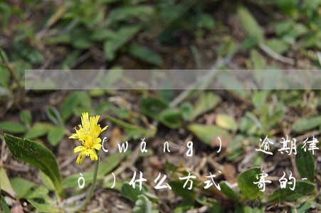 網(wǎng)貸逾期律師函是通過(guò)什么方式郵寄的-網(wǎng)貸逾期了律師發(fā)告知函郵件怎么辦