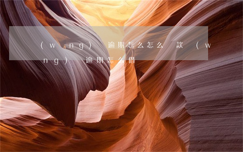 網(wǎng)貸逾期怎么怎么貸款(網(wǎng)貸逾期怎么借錢)