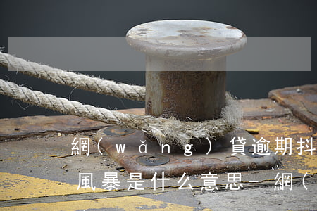 網(wǎng)貸逾期抖音執(zhí)行風暴是什么意思-網(wǎng)貸說抖音執(zhí)行風暴