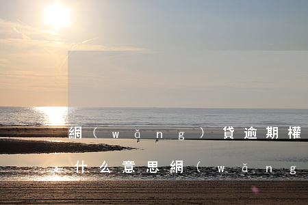 網(wǎng)貸逾期權(quán)限是什么意思(網(wǎng)貸逾期流程是什么)