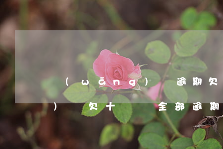 網(wǎng)貸逾期欠幾億(網(wǎng)貸欠十幾萬全部逾期了)