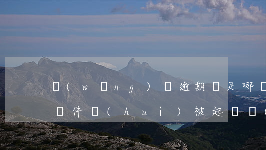 網(wǎng)貸逾期滿足哪幾個(gè)條件會(huì)被起訴(網(wǎng)貸逾期被起訴的概率有多大)