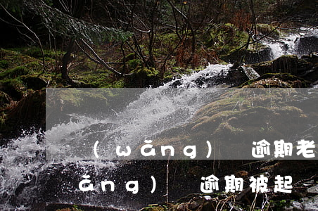 網(wǎng)貸逾期老是說起訴你(網(wǎng)貸逾期被起訴了會(huì)有什么后果)
