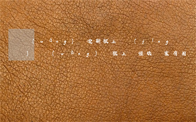 網(wǎng)貸逾期被上門經(jīng)歷 網(wǎng)貸被上門催收報案有用嗎