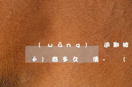 網(wǎng)貸逾期被起訴可以協(xié)商多久還清-網(wǎng)貸逾期被起訴可以協(xié)商多久還清呢