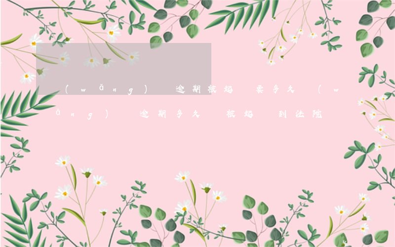 網(wǎng)貸逾期被起訴要多久(網(wǎng)貸逾期多久會被起訴到法院)