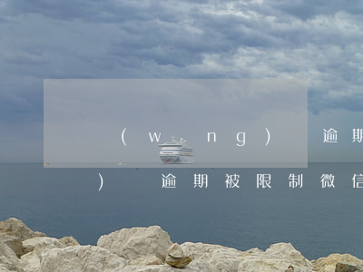 網(wǎng)貸逾期被限制(網(wǎng)貸逾期被限制微信交易怎么辦)