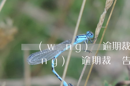 網(wǎng)貸逾期裁決告知短信(網(wǎng)貸逾期裁決告知短信)