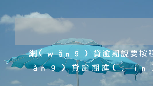 網(wǎng)貸逾期說要按程序走(網(wǎng)貸逾期進(jìn)去訴訟階段要怎么處理)
