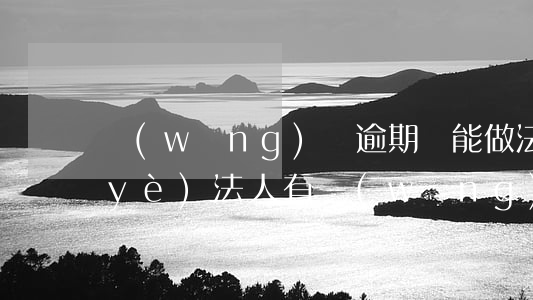 網(wǎng)貸逾期還能做法人嗎(企業(yè)法人有網(wǎng)貸但是未逾期企業(yè)可以貸款嗎)
