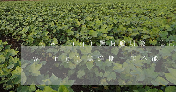 網(wǎng)黑有逾期能辦信用卡嗎(網(wǎng)黑逾期還能不能貸)