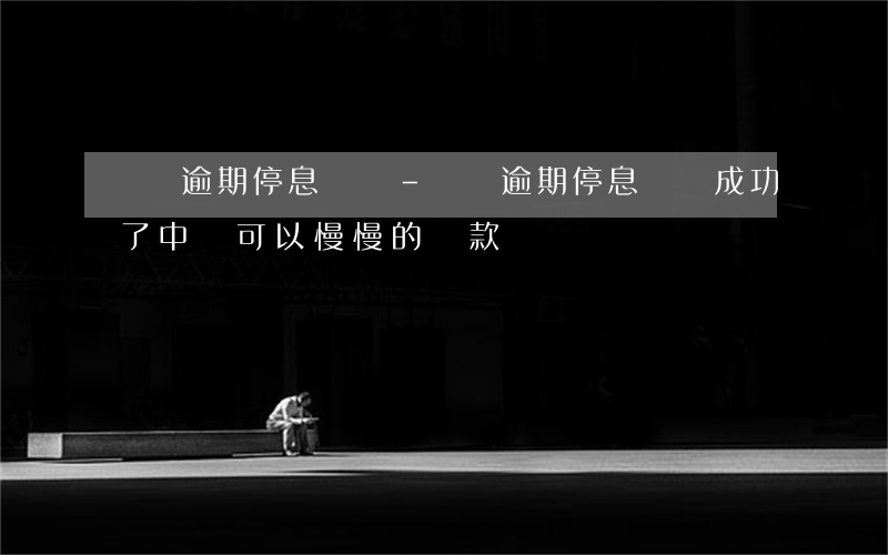 網貸逾期停息掛賬-網貸逾期停息掛賬 成功了 中間可以慢慢的還款嗎