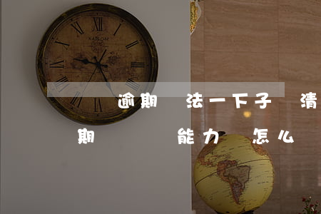 網貸逾期無法一下子還清如何處理-網貸逾期暫時沒能力還怎么辦