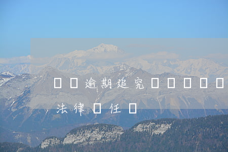 網貸逾期追究經濟賠償(網貸嚴重逾期會承擔法律責任嗎)
