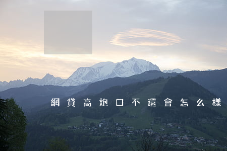 網貸高炮口不還會怎么樣