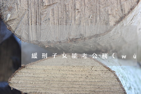 緩刑子女能考公務(wù)員嗎