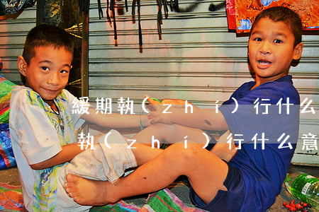 緩期執(zhí)行什么意思(法律中的緩期執(zhí)行什么意思)