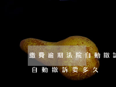 繳費逾期法院自動撤訴要多久(繳費逾期法院自動撤訴要多久)