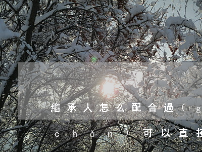 繼承人怎么配合過(guò)戶(繼承房產(chǎn)可以直接過(guò)戶給繼承人子女嗎)