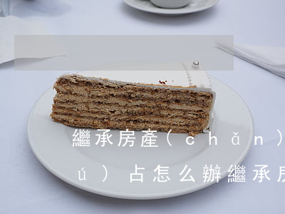 繼承房產(chǎn)由一個繼承人獨(dú)占怎么辦(繼承房產(chǎn)單獨(dú)所有什么意思)