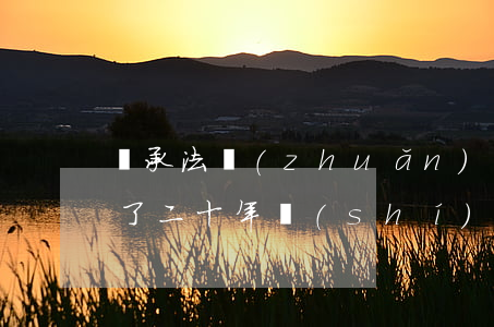繼承法轉(zhuǎn)繼承過(guò)了二十年時(shí)效怎么辦(繼承法失效了嗎)
