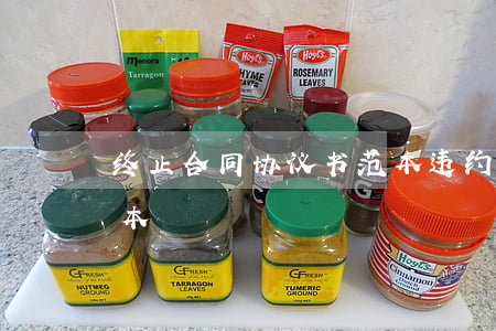 终止合同协议书范本(违约终止合同协议书范本)