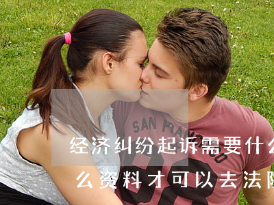 经济纠纷起诉需要什么材料(经济纠纷需要什么资料才可以去法院告)