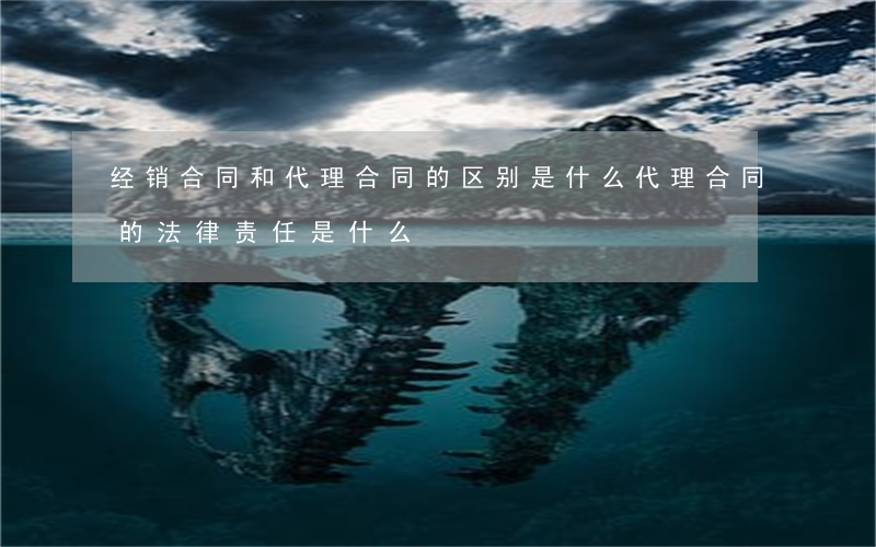 经销合同和代理合同的区别是什么（代理合同的法律责任是什么）