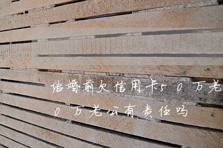 结婚前欠信用卡50万(老婆婚前欠信用卡50万,老公有责任吗)
