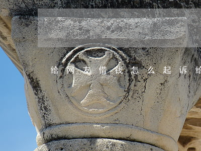给网友借钱怎么起诉(给网友借钱怎么起诉呢)