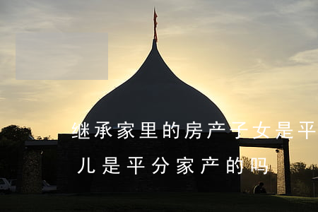 继承家里的房产子女是平分吗(法律上儿子女儿是平分家产的吗)
