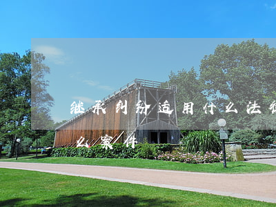 继承纠纷适用什么法律规定(继承纠纷属于什么案件)