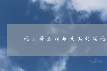 网上停息挂账是真的吗(网贷办理停息挂账)