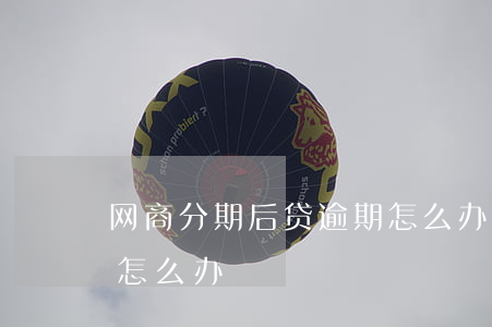 网商分期后贷逾期怎么办(网商分期后贷逾期怎么办)