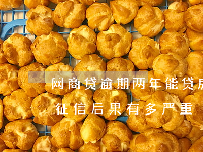 网商贷逾期两年能贷房贷(网商贷逾期2年上征信?后果有多严重?)