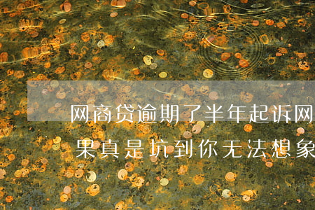 网商贷逾期了半年起诉(网商贷逾期还款的后果,真是坑到你无法想象)