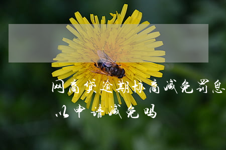 网商贷逾期协商减免罚息(网商贷逾期罚息可以申请减免吗?)