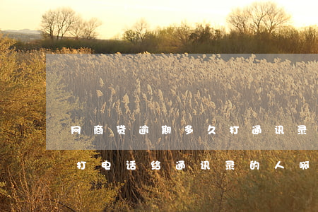 网商贷逾期多久打通讯录 网商贷逾期几天会打电话给通讯录的人啊