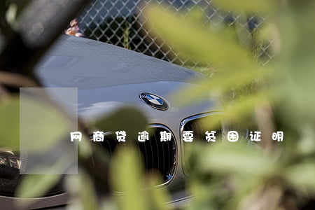 网商贷逾期要贫困证明