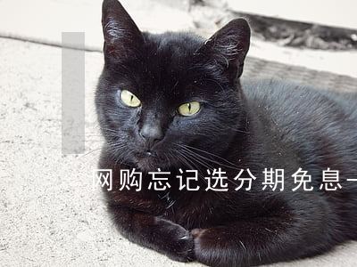 网购忘记选分期免息-付款忘了点分期