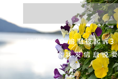 网贷360逾期被起诉(360借条逾期几个月没还给我发信息说要起诉我是真的吗)