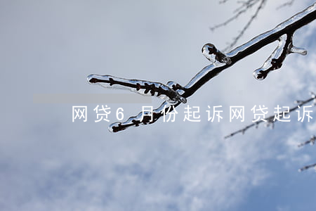 网贷6月份起诉(网贷起诉时效是多久)