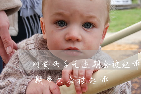 网贷两千元逾期会被起诉吗(网贷一两千元逾期多久会被起诉)