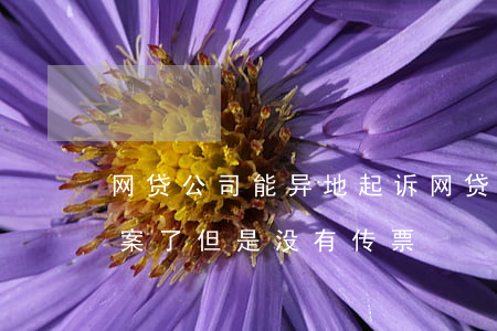 网贷公司能异地起诉(网贷公司异地起诉我立案了但是没有传票)