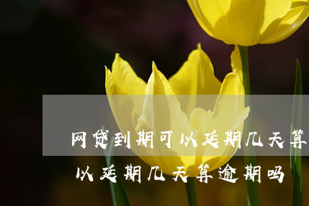 网贷到期可以延期几天算逾期-网贷到期可以延期几天算逾期吗